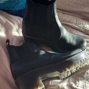 Dr. Martens Ankle Boots with Elastic Side Panels and Sturdy Sole